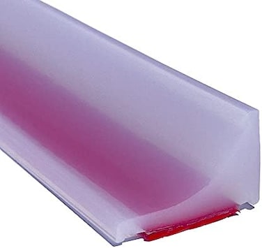 KAYLEINSTER 39Inch Shower Threshold Water Dam Barrier,Shower Dam Water Stopper for Frameless Shower Door Bottom,Silicone Sink Splash Guard for Kitchen Bathroom,Corner Shower Water Guard for Bathtub(Tr