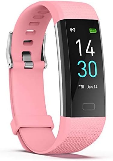 ENGERWALL Fitness Tracker with Step Counter/Calories/Stopwatch, Activity Tracker with Heart Rate Monitor, IP68, Health Tracker with Sleep Tracker, Smartwatch, Pedometer Watch for Women Men Kids.