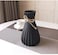 Houkiper Plastic vase, Vases for Flowers Ceramic Look Unbreakable Home Decoration Vase European Wedding for Home Decor, Living Room, Table, Home, Office Black, Cannot Fill Water.