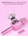 Amazmic Toys for Girls, Kids Karaoke Microphone Toddler Microphone for Kids with Lights, Birthday Gift for Girls, Boys Toy Age 3 4 5 6 7 8 9 10-14(Pinkcolor.