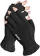 GSAFEME Gel Manicure Gloves Anti UV Fingerless Gloves, UV Gloves for Gel Nails, UPF50UV Protection Gloves for Manicures Nail Art, Skin Protect Hands Moisturizing Gloves, Black Small 1 Pair.