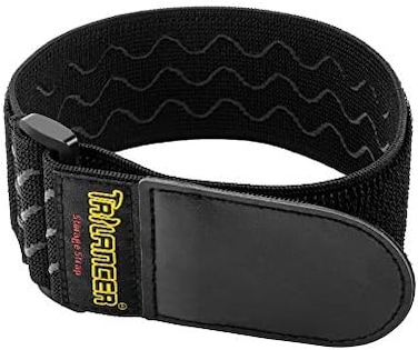 Trilancer Elastic Cinch Straps with Anti-Slip Strips, 2" x 18"(8 PackHook and Loop Storage Straps with Buckle, Bundling Straps for Extension Cords, Cables, Ropes, Hoses, Bike, Boat, Pant Garters.
