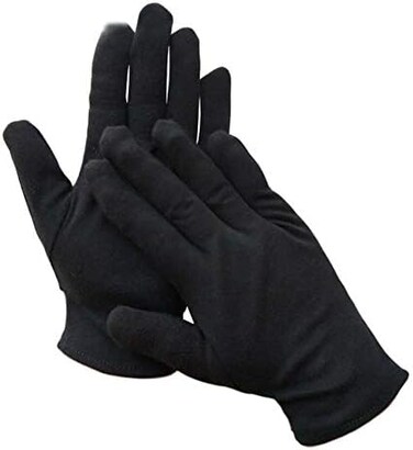 Kids Help 6 Pairs Soft White Cotton Gloves for Cosmetic Moisturizing Coin Jewelry Inspection Stretchable Lining Glove Size S-XL.