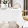 Softalker Rectangle Tablecloth WaterproofStain Resistant Table Cloth Wrinkle Free Fabric Washable 210GSM Polyester Table Cover for Dining/Party/Buffet/Wedding (60x120 inch, White.