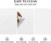 Softalker Rectangle Tablecloth WaterproofStain Resistant Table Cloth Wrinkle Free Fabric Washable 210GSM Polyester Table Cover for Dining/Party/Buffet/Wedding (60x120 inch, White.