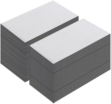 LLPT Business Card Magnets 200 Packs Easy Peel Stick Thick with Self Adhesive Promotion Magnetic Sheet for Business Marketing Card Teaching Schedule Photo Wall(BCM200.
