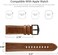 EDIMENS Leather Bands Compatible with Apple Watch 49mm 45mm 42mm 44mm Band Men Women, Vintage Genuine Leather Wristband Replacement Band Compatible for Apple Watch iwatch Series 8 7 6 5 4 3 2 1 SE2 SE