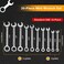 SPEEDWOX 20 Pcs Mini Combination Wrench Set Mini Ignition Wrench Set Mini Wrench Set Metric and SAE Small Wrench Sets 5/32"-7/16"4-11mm Open and Box End Spanner Wrench Set with Storage Pouch.