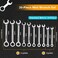 SPEEDWOX 20 Pcs Mini Combination Wrench Set Mini Ignition Wrench Set Mini Wrench Set Metric and SAE Small Wrench Sets 5/32"-7/16"4-11mm Open and Box End Spanner Wrench Set with Storage Pouch.