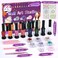 Tudaymol Nail Art Studio for Girls - Nail Polish Kit for Kids Ages 6-12 Years Old,Non-Toxic Peel-Off Safe Quick Dry Nail Polish Gift Kit Set,Cool Girls Toys Stuff - Polish, Pens, Glitter, Stickers.