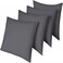 Niagara Sleep Solution 4 Pack Waterproof Pillow Protectors Standard Grey 20x26 Inches Smooth Zipper Premium Encasement Covers Quiet Cases Set 100% Liquid Protection.