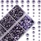 MASSIVE BEADS 4000Pcs Mixed Size Hot Fix Round Crystals Gems Glass Stones Hotfix Flat Back Rhinestones (Tanzanite.
