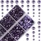 MASSIVE BEADS 4000Pcs Mixed Size Hot Fix Round Crystals Gems Glass Stones Hotfix Flat Back Rhinestones (Tanzanite.