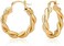 BMMYE Twisted Hoop Earrings for Women Vintage Hypoallergenic Thick Silver Gold Tone Earrings.