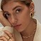 BMMYE Twisted Hoop Earrings for Women Vintage Hypoallergenic Thick Silver Gold Tone Earrings.