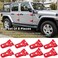 E-cowlboy Door Hinge Cover Trim Exterior Accessories Decoration for 2018-2023 Jeep Wrangler JL JLU Sport Sahara Freedom Rubicon Unlimited Gladiator JT 2-Door4-Door (Red 8PCS.