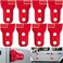E-cowlboy Door Hinge Cover Trim Exterior Accessories Decoration for 2018-2023 Jeep Wrangler JL JLU Sport Sahara Freedom Rubicon Unlimited Gladiator JT 2-Door4-Door (Red 8PCS.