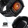 GELISHI Compatible for Fitbit Versa 3/Fitbit Sense Bands with Case, TPU Sport Band Rugged Shockproof Protective Case Wristband for Men Women - Black.