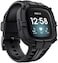 GELISHI Compatible for Fitbit Versa 3/Fitbit Sense Bands with Case, TPU Sport Band Rugged Shockproof Protective Case Wristband for Men Women - Black.