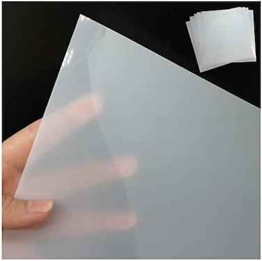 BANLTRE 10 Sheets 10 mil Mylar Sheet 12 x 12 inch Milky Translucent PET Blank Stencil Making Sheet for Cricut, Laser Cutting, Gyro-Cut Tool Template Material (10 mil.