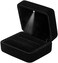 GBYAN Velvet Ring Box Double Slot with LED Light Couple Ring Box Jewelry Display Case for Wedding, Engagement, 2 ring holder, velvet.