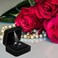 GBYAN Velvet Ring Box Double Slot with LED Light Couple Ring Box Jewelry Display Case for Wedding, Engagement, 2 ring holder, velvet.