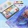 Emooqi Metallic Watercolor Paints Set, Professional Glitter Watercolour Solid Paint Box Include12 Metallic Glitter Color2 Water Brushes2 Color CardStorage Bag, Ideal for Illustrations PaintingMore.