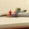 Evemodel P100W 100pcs 1:87 Painted Figures HO Scale Standing People Assorted Poses Model Trains.