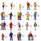 Evemodel P100W 100pcs 1:87 Painted Figures HO Scale Standing People Assorted Poses Model Trains.