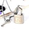 JCvCX 3 in 1 Necklace Lock Key Couple Necklace Keychain Openable Long Chain Punk Necklace 50cm Zinc Alloy Lovers Cosplay Necklace Lovers Charms Lovers Necklace, One size, Zinc, No Gemstone.