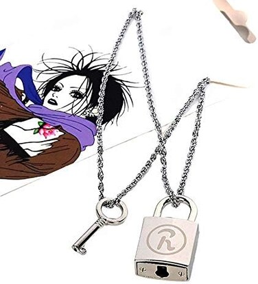 JCvCX 3 in 1 Necklace Lock Key Couple Necklace Keychain Openable Long Chain Punk Necklace 50cm Zinc Alloy Lovers Cosplay Necklace Lovers Charms Lovers Necklace, One size, Zinc, No Gemstone.