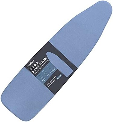 VividPaw Ironing Board Cover and Pad, Standard Size 15x54, Thick Padding, Elastic Edge, Silicone Coated, Resist Scorching and Staining, Adjustable Fastener, Heavy Duty Padded Iron Board Covers (Blue.
