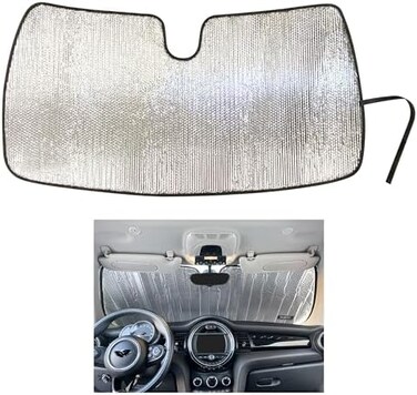 YelloPro Auto YelloPro Custom Fit Front Windshield Sunshade for 2015 2016 2017 2018 2019 2020 2021 2022 Mini Cooper, Cooper S, Hardtop 4 Door, UV Sun Protection Accessories [Made in USA].