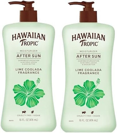 Hawaiian Tropic Lime Coolada Body Lotion and Daily Moisturizer After Sun, 16 Ounces - Pack of 2.