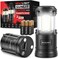 مصباح التخييم GearLight - مصباحان محمولان يعملان ببطاريات LED مع قاعدة مغناطيسية وخطاف قابل للطي للاستخدام في حالات الطوارئ أو مواقع التخييم، مجموعة أساسية للبقاء على قيد الحياة في حالة الأعاصير مع بط