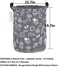 QUEENLALA Large Storage Basket,Laundry Hamper/Bathroom/Home Decor/Collapsible Round Storage Bin,Boys and Girls Hamper/Boxes/Clothing（Round-Grey Space Exploration.