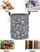 QUEENLALA Large Storage Basket,Laundry Hamper/Bathroom/Home Decor/Collapsible Round Storage Bin,Boys and Girls Hamper/Boxes/Clothing（Round-Grey Space Exploration.