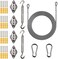 ColourTree Hardware Kit Set for Rectangle/Square Sun Shade Sails Canopy, Easy-Tensioning, 316 Military-Grade Stainless Steel(10 Inch Hardware KitCables.