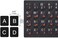 CASEDAO 3PCS Arabic Keyboard Stickers for Laptop, MacBook Air/Pro, Desktop PC Computer, Replacement Keyboard Stickers, Orange Lettering With Non-Transparent Black Background.