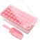 CZWL&amp;HG Food-grade Silicone Ice Cube Tray with Lid and Storage Bin for Freezer, Easy-Release 36 Small Nugget Ice Tray with Spill-Resistant CoverBucket, Flexible Ice Cube Molds with Ice Container, Scoo