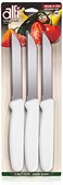 Alfi All-Purpose Knives Aerospace Precision Pointed Tip - Home And Kitchen Supplies - Serrated Steak Knives SetMade in USA (Classic White.