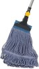 Yocada Looped-End String Wet Mop Heavy Duty Cotton Mop Commercial Industrial Grade Telescopic Iron Pole Jaw Clamp Floor Cleaning 55. 1".