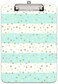 Hongri Plastic Cute Clipboard, Letter Size for Students, Teacher, Woman and Kids, Low Profile Clip, Decorative Pattern, Size 9 x 12. 5 in, Striped Spots.