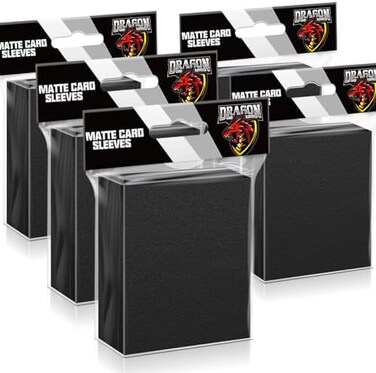 Kitoyz 500 Pcs Black Card Sleeves Toploaders for Trading Card, Matte Card Sleeves Deck Card Protectors Compatible with Baseball Cards, Sports Cards, MTG, Yugioh Card.