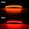 RANSOTO Charger Smoked LED Side Marker Light Compatible with Dodge Charger 2015 2016 2017 2018 2019 2020 2021 Front Lights Amber Rear Lamp Lights Red, Replace 68214405AA, 68214404AA, 68214127AA.