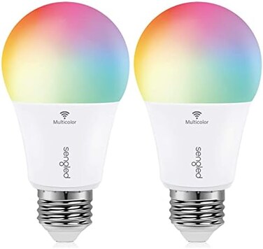 Sengled Smart Bulb, Color Changing Smart Bulbs Work with AlexaGoogle Assistant, WiFi Light Bulbs No Hub Required A19 RGB Multicolor LED Light Bulb 60W Equivalent 800LM, 2 Pack.