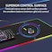 KTRIO RGB Large Gaming Mouse Pad with Stitched Edges, Superior Micro-Weave Cloth, Non-Slip Base, Water Resist Coating, 31. 5 x 11. 8 in, RGB Black.