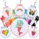 Pllieay 6 PCS Cross Stitch Beginner Projects for Kids 7-13, Starter Cross Kit Sewing Set for Backpack Charms, Needle Craft and Ornaments.