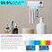 StarWin UV Toothbrush Cleaner, Timer Function, Rechargeable Tooth Brush Holder Wall-Mounted for Bathroom, No Drilling, 4 Slots.