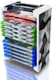 ADZ Gray Camo Game Storage Tower &ndash; Universal Video Game Organizer for PS4, PS5, Xbox, Switch and Blu-Ray &ndash; Holds 12 Disks &ndash; Ultimate Game Holder and Disc Storage Tower.
